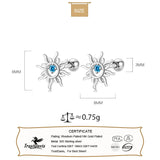 Trustdavis 925 Silver Sun CZ Beads Earring For Girls