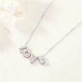 Trustdavis 925 Silver Sweet 26 Letter CZ Pendant Wedding Fine Jewelry