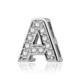 Trustdavis 925 Silver Sweet 26 Letter CZ Pendant Wedding Fine Jewelry