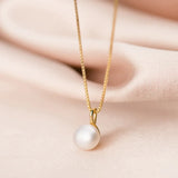 Trustdavis 925 Silver Pearl Box Chain Necklace Wedding Party Fine Jewelry