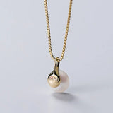 Trustdavis 925 Silver Pearl Box Chain Necklace Wedding Party Fine Jewelry