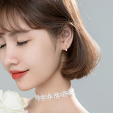 Trustdavis 925 Silver Sweet Charm Mini Pearl Stud Earrings