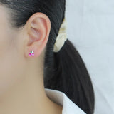 Trustdavis 925 Silver Sweet Fruit Screw Stud Earrings