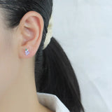 Trustdavis 925 Silver Sweet Fruit Screw Stud Earrings