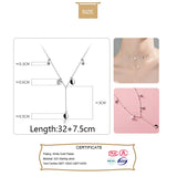 Trustdavis 925 Silver Heart Beads Tassel CZ Choker Necklace DA1767