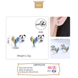 Trustdavis 925 Silver Romantic Heart Stud Earrings Wedding Jewelry