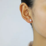 Trustdavis 925 Silver Water Drop Charm Stud Earrings Wedding Jewelry