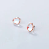 Trustdavis 925 Silver Water Drop Charm Stud Earrings Wedding Jewelry