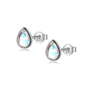 Trustdavis 925 Silver Water Drop Charm Stud Earrings Wedding Jewelry