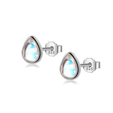Trustdavis 925 Silver Water Drop Charm Stud Earrings Wedding Jewelry