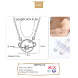 Trustdavis 925 Silver Universe Planet CZ Pendant Necklace for Women