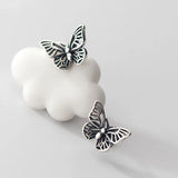 Trustdavis 925 Silver Butterfly Stud Earrings Women Wedding Party S925 Jewelry
