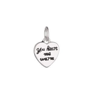 Trustdavis 925 Sterling Silver Heart Love Charm Pendant DIY Accessories