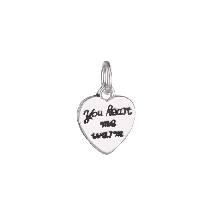 Trustdavis 925 Sterling Silver Heart Love Charm Pendant DIY Accessories