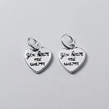 Trustdavis 925 Sterling Silver Heart Love Charm Pendant DIY Accessories