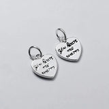 Trustdavis 925 Sterling Silver Heart Love Charm Pendant DIY Accessories