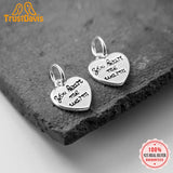 Trustdavis 925 Sterling Silver Heart Love Charm Pendant DIY Accessories