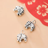 Trustdavis 925 Sterling Thai Silver Elephant Charm Pendant DIY Jewelry DZ181