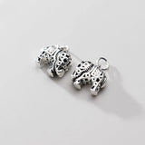 Trustdavis 925 Sterling Thai Silver Elephant Charm Pendant DIY Jewelry DZ181