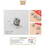Trustdavis 925 Sterling Thai Silver Elephant Charm Pendant DIY Jewelry DZ181