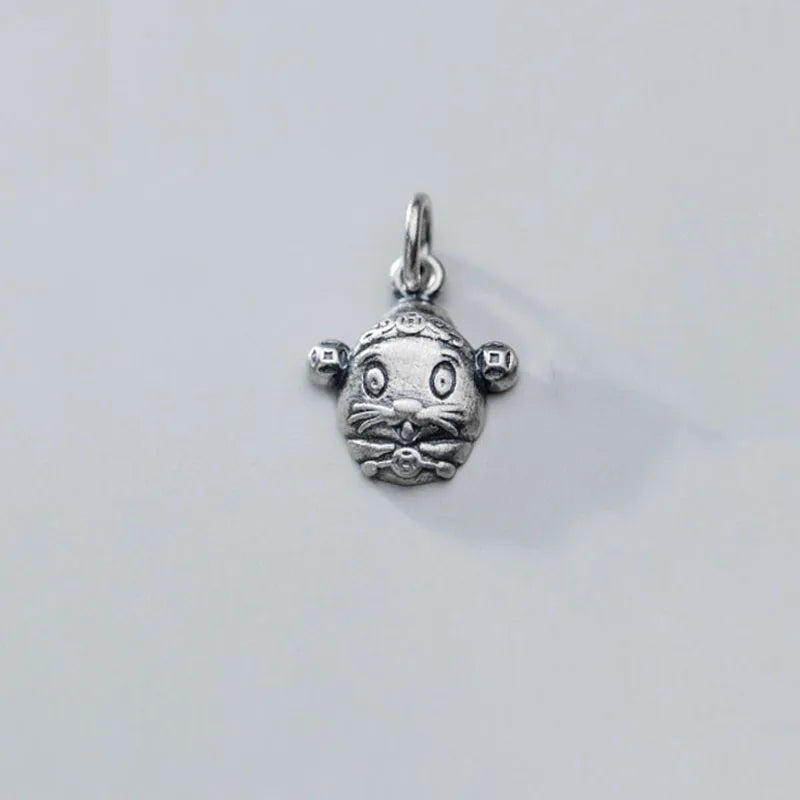 Trustdavis 925 Sterling Thai Silver Sweet Mouse Charm Pendant