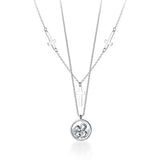 Trustdavis 925 Silver Cross Coin Pendant Necklace For Women