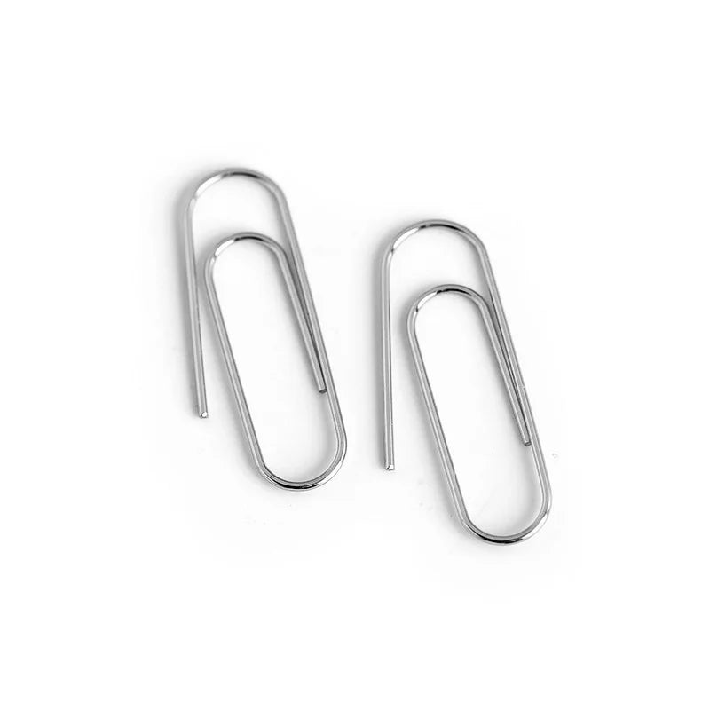 Trustdavis 925 Silver Paper Clip Pin Ear Hook Earrings