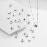 Trustdavis S925 Sterling Silver Alphabet Pendant DIY Necklace