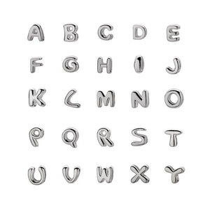 Trustdavis S925 Sterling Silver Alphabet Pendant DIY Necklace