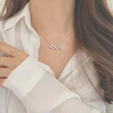 Trustdavis S925 Sterling Silver Alphabet Pendant DIY Necklace