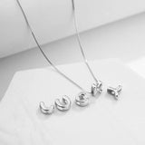 Trustdavis S925 Sterling Silver Alphabet Pendant DIY Necklace