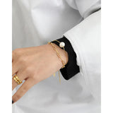 Trustdavis S925 Silver Freshwater Pearls Bracelet & Necklace Set