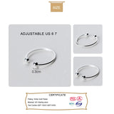 Trustdavis 925 Silver Small Ball Finger Ring For Women DS331