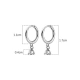 Trustdavis 925 Silver Cross Earring Studs For Girls Kids Teen DS892