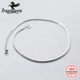 Trustdavis 925 Silver Snake Chain Anklet Bracelet