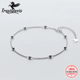 Trustdavis 925 Silver Bell Anklets For Women