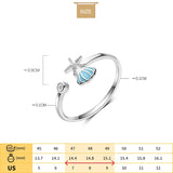 Trustsdavis 925 Silver Sea Shells Cocktail Opening Ring Women Wedding Jewelry