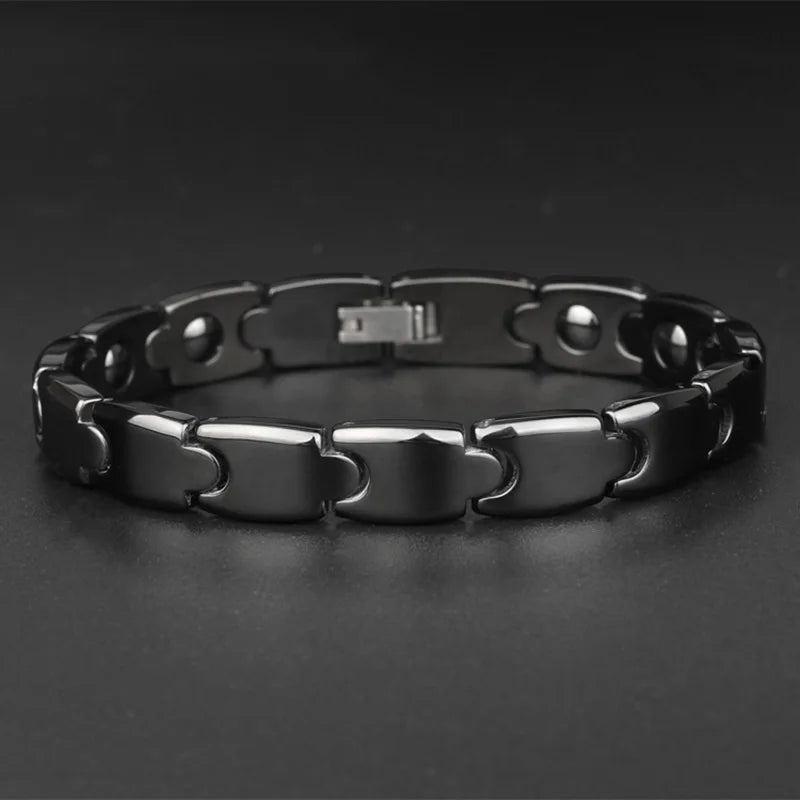 Health Magnet Bracelet Men Jewelry Ceramic Adjustable
