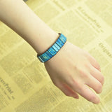 Bohemia Leather Wrap Bracelet with Stones