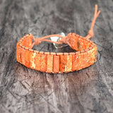 Bohemia Leather Wrap Bracelet with Stones