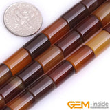 Yellow Carnelian Tube Shape Beads 15 Inches