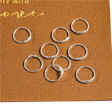 925 Sterling Silver Tube Hoop Earring Nose Ring 22G 8mm