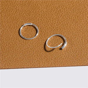 925 Sterling Silver Tube Hoop Earring Nose Ring 22G 8mm