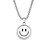 Hip Hop Cartoon Bear Pendant Necklace Stainless Steel Chain