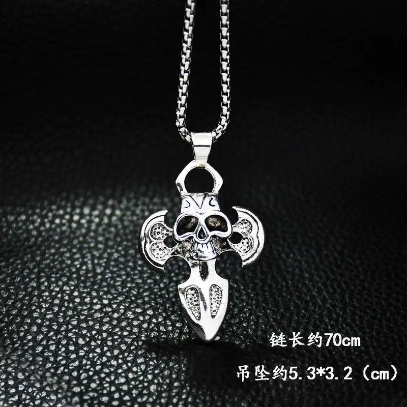 Hip Hop Cartoon Bear Pendant Necklace Stainless Steel Chain