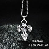 Hip Hop Cartoon Bear Pendant Necklace Stainless Steel Chain