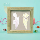 Tulip Cutting Dies and Stamps Set for Thanksgiving Card Making