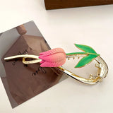 Opal Pearl Zircon Butterfly Hairpin Retro Style Girl Headdress
