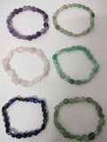 Tumbled Polished Stones Bracelet Irregular Shaped Beads Strand