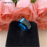 Tungsten Carbon Fiber Ring 8MM Comfort Fit